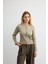 Mini Gold Düğmeli Triko Hırka Çağla Yeşili 1