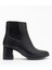 Kadın Sade Lastikli Sivri Burunlu Topuklu Bot Siyah Cilt 2