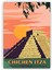 Chichen Itza Mexico Meksika Ahşap Poster 20x29 cm 1