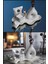 Neşe - 5 Parça Inci Mumlu ve Mermer Görünümlü Dekoratif Beton Set 3