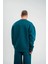 Uzun Kol Bisiklet Yaka Basic Sweatshirt - Koyu Deniz Yeşili 3