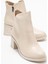 Kadın Sade Fermuarlı Bot Bej Cilt 1