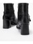 Küt Burunlu Tokalı Kadın Topuklu Bot Siyah Cilt 4