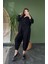 Mango Model Kaşe Şalvar Takım Siyah 5