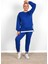 Kadın Büyük Beden Yanları Fermuar Detaylı Eşofman Takımı 3613-23 2