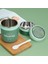 2 Katlı Lunch Box - Yeşil - Paslanmaz Çelik - Kaşıklı - Yemek Taşıma Kabı - 710ML 2