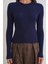 6938 Kadın Bisiklet Yaka Fitilli Triko Body Lacivert 5