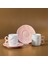 Ribbon 2 Kişilik Kahve Fincanı 110 ml Pembe 1