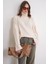 6928 Kadın Fitilli Balıkçı Yaka Triko Kazak Naturel 3