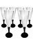 Şampanya Bardağı 6 Lı Siyah 1