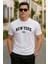 Erkek New York Baskılı Süprem T-Shirt 1