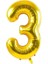 1 Rakam Balon Gold Renk Folyo Balon 82 cm 34 Inç Helyum Balon 1 Yaş Balon Gold 1 Sayı 1