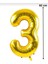 1 Rakam Balon Gold Renk Folyo Balon 82 cm 34 Inç Helyum Balon 1 Yaş Balon Gold 1 Sayı 2