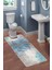 Modern Desenli 3'lü Banyo Paspas Takımı – Yıkanabilir Kaymaz Tabanlı Klozet Takımı KLZ0023 2