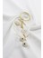 Gold Halkalı Salkım Incili Böğürtlen Şeffaf Kelebekli Anahtarlık, Hediyelik Şık Çanta Süsü 4