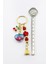 Salkım Cam Kırmızı Kalpli Çift Renkli Kirazlı Anahtarlık, Yeni Çanta Süsü 2