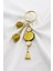 Hardal Renkli Simli Parlak Boncuklu Salkım Anahtarlık, Hediyelik Çanta Süsü 2