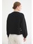 Cep Detaylı Kadın Sweatshirt-Siyah 2