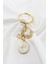 Gold Halkalı Sedefli Kutup Yıldızı Salkım Anahtarlık, Hediyelik Çanta Süsü 2