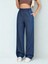 Kadın Yüksek Bel Lastikli Baggy Pantolon Lacivert 1