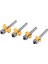 4pcs 1/4 Inç Şafak Yönlendirici Bitleri Üzerinde Köşe Yuvarlama Kenar Oluşturma Kenar Seti 5/16 Inç 3/16 Inç 1/4 Inç Ahşap Freze Kesici Için 1/8 Inç Yarıçap (Yurt Dışından) 3