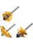 3pc1/4 Shank Yükseltilmiş Panel Dolabı Kapı Yönlendirici Bit Seti - 3 Bit Ogee Ahşap Kesici Ahşap Yönlendirici Bitleri (Yurt Dışından) 2