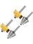 2pcs 1/4 Inç Shank Rabbeting Yönlendirici Bit 12 Rulman Seti (Yurt Dışından) 1