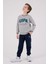 Erkek Çocuk Eşofman Takımı - Gri Melanj 1