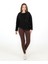 Cepli Bisiklet Yaka Üç Iplik Asimetrik Sweatshirt Siyah 1