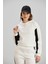 Kapüşonlu Crop Sweatshirt Ekru 1