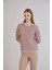 Dikiş Detay Çizgili Sweatshirt 4