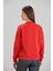 Varak Baskılı Bisiklet Yaka Üç Iplik Sweatshirt Nar 4