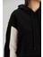 Kapüşonlu Crop Sweatshirt Siyah 4