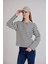 Dikiş Detay Çizgili Sweatshirt 3