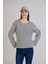 Dikiş Detay Çizgili Sweatshirt 4