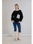 Triko Garnili Kapüşonlu Üç Iplik Sweatshirt 2