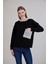Triko Garnili Kapüşonlu Üç Iplik Sweatshirt 3
