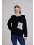 Triko Garnili Kapüşonlu Üç Iplik Sweatshirt 4