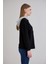 Triko Garnili Kapüşonlu Üç Iplik Sweatshirt 6