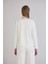 Dikiş Detay Bisiklet Yaka Modal Sweatshirt Ekru 7