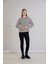 Dikiş Detay Çizgili Sweatshirt 2