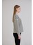 Dikiş Detay Çizgili Sweatshirt 6