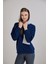 Triko Garnili Kapüşonlu Üç Iplik Sweatshirt 2