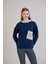 Triko Garnili Kapüşonlu Üç Iplik Sweatshirt 5