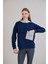 Triko Garnili Kapüşonlu Üç Iplik Sweatshirt 8