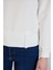 Eteği Üç Düğmeli ve Kaşkorseli Bisiklet Yaka Sweatshirt Ekru 7