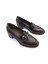 SV350 Hakiki Deri 5 cm Topuklu Kahverengi Kadın Klasik Loafer Ayakkabı 5