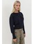 Kadın Slim Fit Yuvarlak Yaka Örgü Hırka Blue 2