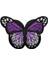 Aplike Ütü Ile Yapışan Kelebek Mor Arma 7x5 cm 1