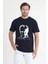 Erkek Bisiklet Yaka Kısa Kollu Atatürk Baskılı %100 Pamuk T-Shirt 1